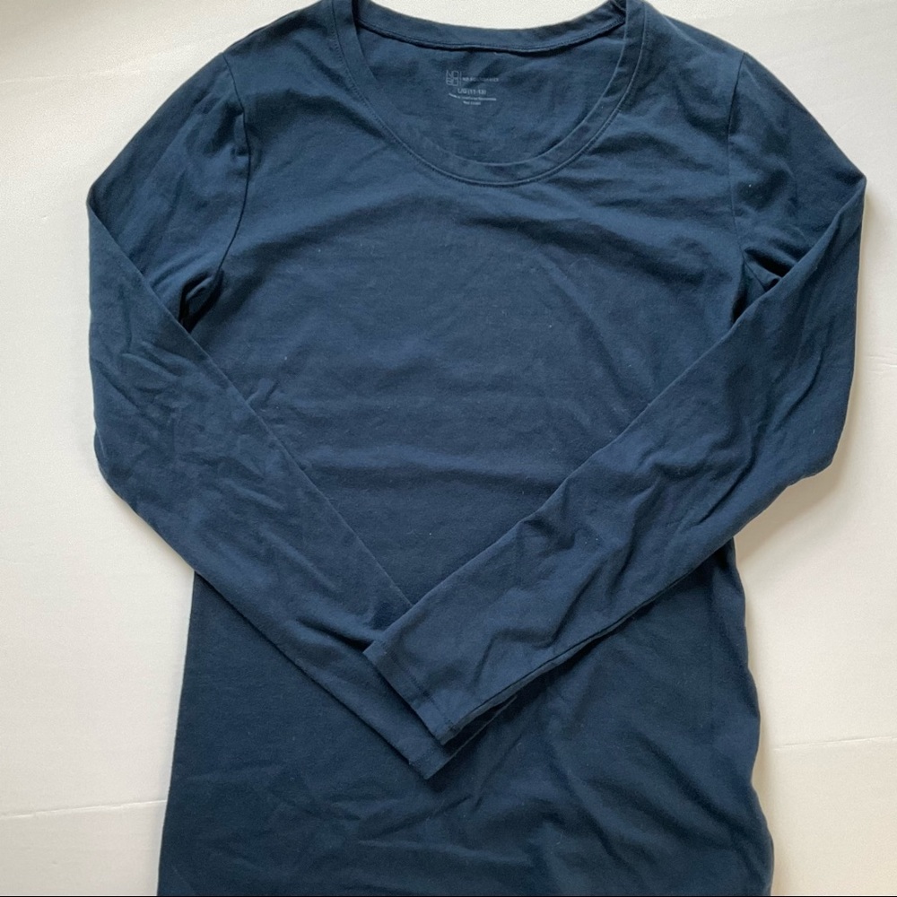 No Boundaries girls long sleeve t-shirt shirt dark blue L/G 11-13